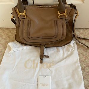 Chloe Marcie Medium Satchel Bag Nut